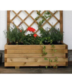 Holz-Blumenkasten Mit Spalier Wachau, B90/H140/T40 Cm -Elho Aussenbereich Geschaft 1548924 WE MO 001 HolzBlumenkastenWachau