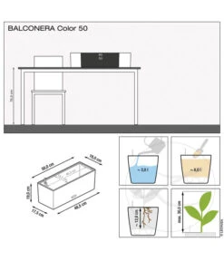 LECHUZA® Kunststoff-Kasten Balconera Color, Rechteckig -Elho Aussenbereich Geschaft 1703263 WE IG 001 LechuzaKunststoffkastenBalconeraColor