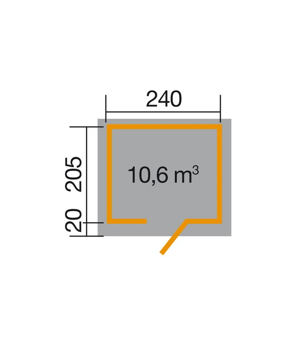 Weka Anbau-Gartenhaus 260 Gr. 1 4 Weka Anbau-Gartenhaus 260 Gr. 1 – Bild 2
