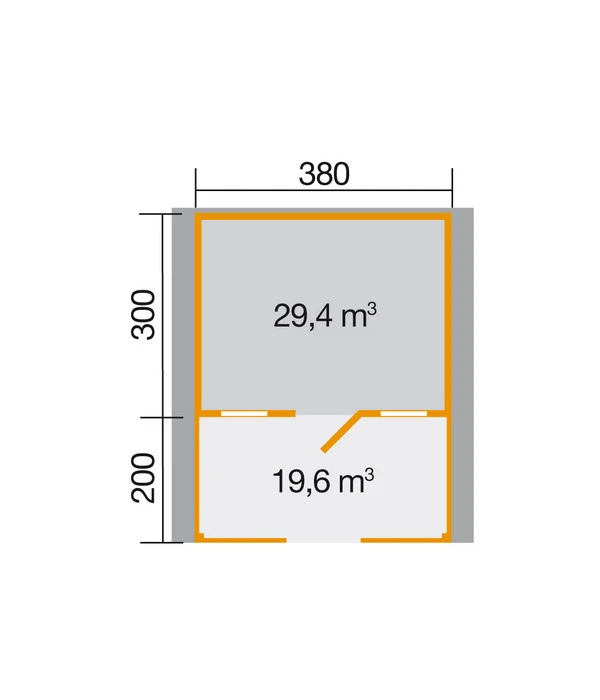 Weka Weekendhaus 138 Gr. 1, Ca. B450/H299/T514 Cm 4 Weka Weekendhaus 138 Gr. 1, Ca. B450/H299/T514 Cm – Bild 2