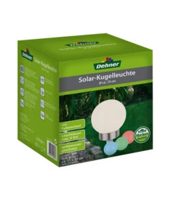 Dehner Solar-Kugelleuchte -Elho Aussenbereich Geschaft 2779262 WE FS 001 DehnerMarkenqualitaetSolarKugelleuchteFarbwechselD15cm