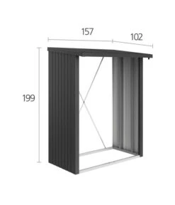 Biohort WoodStock® 150 Für Kaminholz 11 Biohort WoodStock® 150 Für Kaminholz -Elho Aussenbereich Geschaft 3661360 WE DE 001 BiohortWoodstock150dunkelgrauSkizze