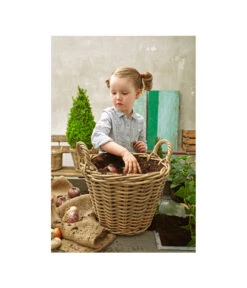 Van Der Leeden Rattan-Korb Mit Henkeln, Rund, Grau-braun 21 Van Der Leeden Rattan-Korb Mit Henkeln, Rund, Grau-braun -Elho Aussenbereich Geschaft 3679602 3679727 3679735 WE MO 015 RattanKorbmitHenkelnrundgraubraun