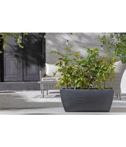 Kunststoff-Pflanzkasten Rille, Ca. B80/H34/T40 Cm, Anthrazit 8 Kunststoff-Pflanzkasten Rille, Ca. B80/H34/T40 Cm, Anthrazit -Elho Aussenbereich Geschaft 3697406 WE MO 002 KunsstoffKastenRillen