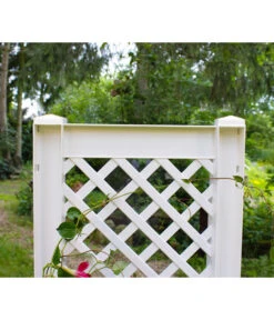 KHW Kunststoff-Pflanzkasten Mit Spalier, 43 X 43 X 140 Cm -Elho Aussenbereich Geschaft 3913688 WE DE 007 KastenSpalier43weiss