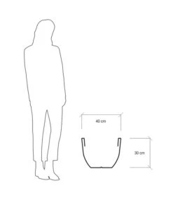 Farmet Kunststoff-Pflanzkübel Eos, Ca. ø 40/H29 Cm, Dunkelanthrazit -Elho Aussenbereich Geschaft 4185310 WE DE 004 EOSRunderPflanzkuebelDurchmesser40cm29cmhochDUNKELANTHRAZIT