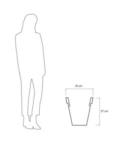 Farmet Kunststoff-Topf-Set Pegasus, Konisch, Anthrazit, 2-teilig 12 Farmet Kunststoff-Topf-Set Pegasus, Konisch, Anthrazit, 2-teilig -Elho Aussenbereich Geschaft 4185401 WE DE 004 PEGASUSKonischerPflanzkuebelDurchmesser40cm37cmhochDUNKELANTHRAZIT