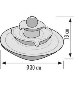 Seliger Zimmerbrunnen Pisa, Ca. Ø30/H18 Cm -Elho Aussenbereich Geschaft 4317376 WE DE 001 SeligerZimmerbrunnenPisaBlau