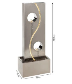 Dehner Edelstahl-Gartenbrunnen Shanghai, Ca. B41/H101,5/T25 Cm -Elho Aussenbereich Geschaft 4445524 WE BG 001 DehnerEdelstahlGartenbrunnenShanghaiNeu