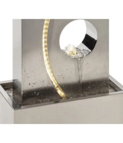 Dehner Edelstahl-Gartenbrunnen Shanghai, Ca. B41/H101,5/T25 Cm -Elho Aussenbereich Geschaft 4445524 WE DE 002 DehnerEdelstahlGartenbrunnenShanghaiNEU