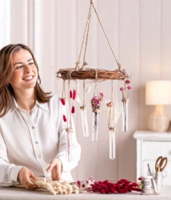 Dehner Kranz Mit Glas-Vasen -Elho Aussenbereich Geschaft 6032411 WE MO 001 TrockenblumenKranzDIY 1