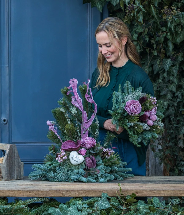 Grabstrauß Unvergessen, Ca. Ø30 Cm 4 Grabstrauß Unvergessen, Ca. Ø30 Cm – Bild 2