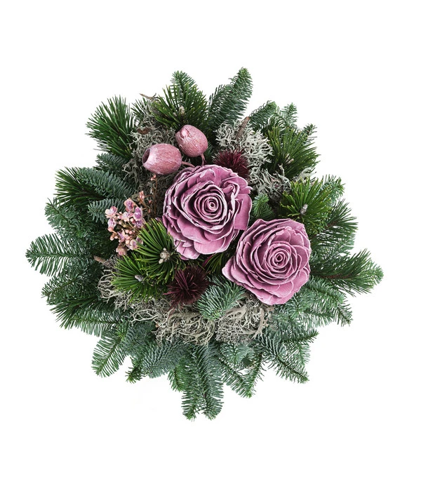 Grabstrauß Unvergessen, Ca. Ø30 Cm 3 Grabstrauß Unvergessen, Ca. Ø30 Cm