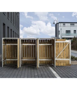 Hide Mülltonnenbox 240 L Holz, Ca. B209,1/H115,2/T80,7 Cm -Elho Aussenbereich Geschaft 6610950 WE MO 003 50NorthMuelltonnenboxHolz