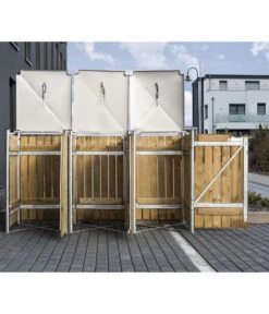 Hide Mülltonnenbox 240 L Holz, Ca. B209,1/H115,2/T80,7 Cm -Elho Aussenbereich Geschaft 6610950 WE MO 004 50NorthMuelltonnenboxHolz