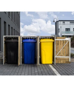 Hide Mülltonnenbox 240 L Holz, Ca. B209,1/H115,2/T80,7 Cm -Elho Aussenbereich Geschaft 6610950 WE MO 005 50NorthMuelltonnenboxHolz