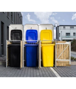 Hide Mülltonnenbox 240 L Holz, Ca. B209,1/H115,2/T80,7 Cm -Elho Aussenbereich Geschaft 6610950 WE MO 006 50NorthMuelltonnenboxHolz