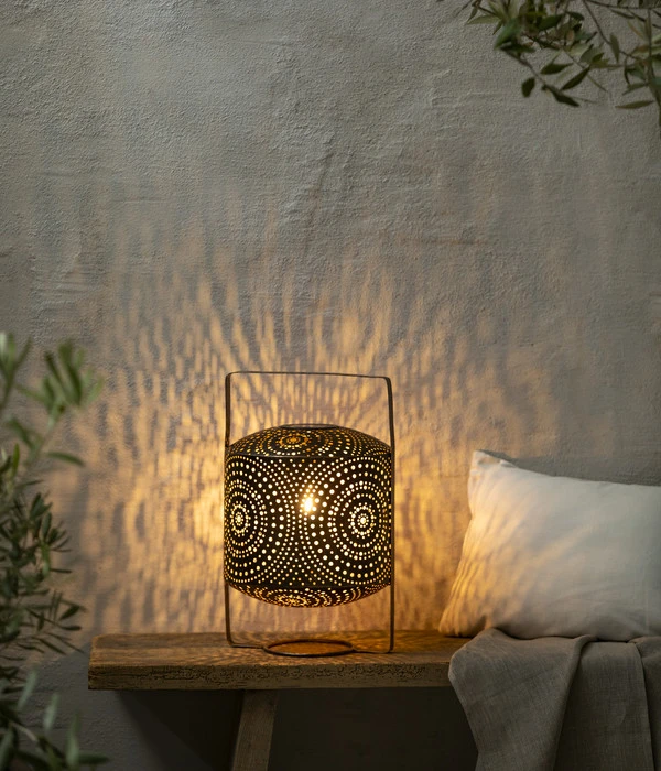 Dehner Solar Laterne Sapri, Ca. B25/H40/T25 Cm 4 Dehner Solar Laterne Sapri, Ca. B25/H40/T25 Cm – Bild 2