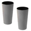 Siena Garden Kunststoff-Säulen ECO Locon, Konisch, Grau, Ca. Ø30/H57 Cm, 2er-Set -Elho Aussenbereich Geschaft 6655005 WE FS 001 PflangefaesseEcoLocon30Grau