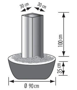 Seliger Edelstahl-Gartenbrunnen Tower -Elho Aussenbereich Geschaft 6702690 WE DE 001 SeligerEdelstahlGartenbrunnenTower