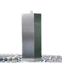 Seliger Edelstahl-Gartenbrunnen Tower