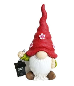 Dehner Magnesia-Zwerg Mit Laterne, Ca. B25,5/H49,5/T19,5 Cm