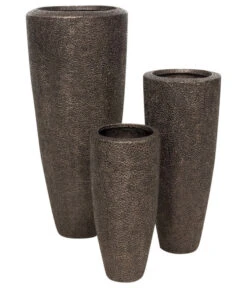 Fleur Ami Kunststoff-Vase Coral, Konisch, Bronze 7 Fleur Ami Kunststoff-Vase Coral, Konisch, Bronze -Elho Aussenbereich Geschaft 6757959 WE DE 001 fleuramiKunststoffTopfCoralrund
