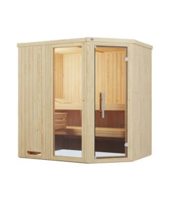 Weka Ecksauna Varberg Mit Glastür Und Fenster