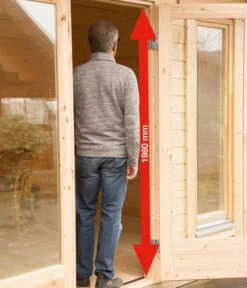 Wolff Finnhaus Gartenhaus Trondheim 70-D XL, Inkl. Schiebetür Rechts, Ca. B490/H256/T390 Cm -Elho Aussenbereich Geschaft 6931299 WE DE 004 FinnhausBBHTrondheim70D