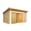 Wolff Finnhaus Gartenhaus Trondheim 70-D XL, Inkl. Schiebetür Rechts, Ca. B490/H256/T390 Cm -Elho Aussenbereich Geschaft 6931299 WE FS 001 FinnhausBBHTrondheim70D