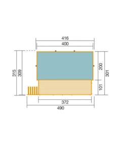 Weka Massivholzpool 595 Gr. 1, Ca. B490/H201/T315 Cm, Folie Blau/Mosaic -Elho Aussenbereich Geschaft 6950588 WE DE 001 WekaPoolNeu