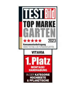 Vitavia Hochbeet Oslo, Seegras/schwarz -Elho Aussenbereich Geschaft Siegel VitaviaHochbeeteundPflanztische